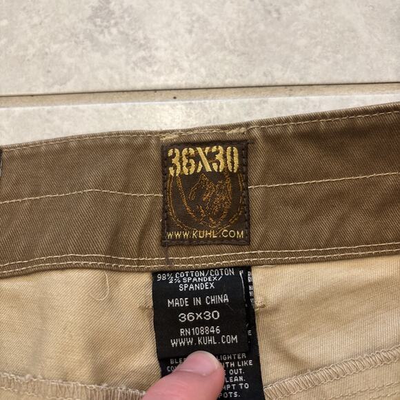 Kuhl Rydr Pants Mens Sz 36/30 Vintage Patina Dye Brown Ryder Crag Series - Picture 5 of 8